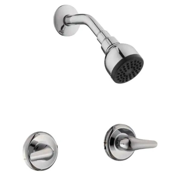 Glacier BayAragon Double Handle 1-Spray Shower Faucet 1.75 GPM in Chrome - Picture 1 of 13